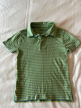 Crewcuts Green and Lime Striped Polo - Boys